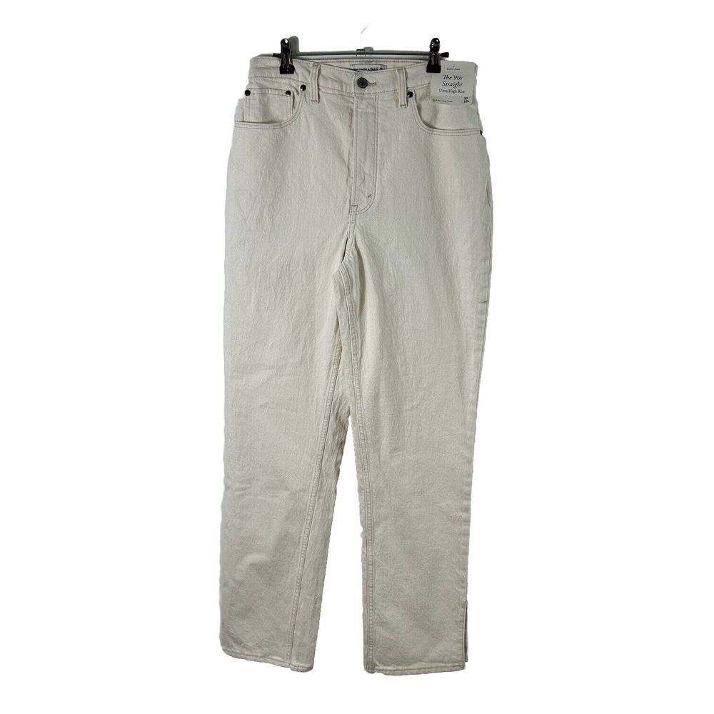 Abercrombie & Fitch The 90s Straight Ultra High Rise Curve Love Jeans Size 30 10 - Picture 5 of 15